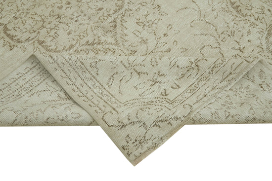 6x9 Beige Turkish Vintage Area Rug - 41812