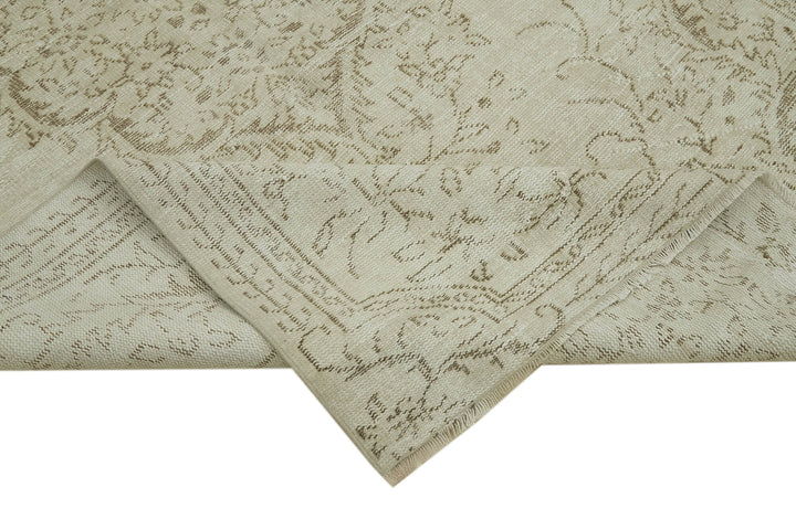 6x9 Beige Turkish Vintage Area Rug - 41812