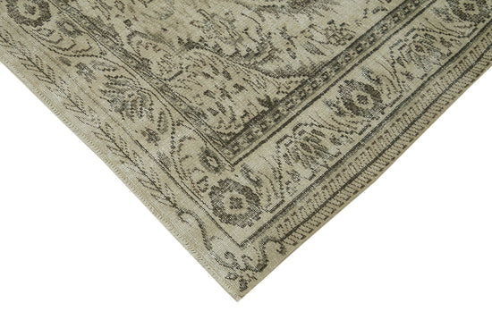 5x9 Beige Turkish Vintage Area Rug - 41815