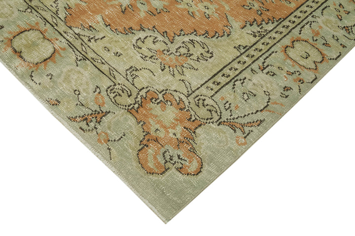 5x8 Beige Turkish Vintage Area Rug - 41816