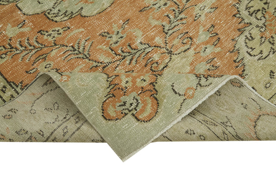 5x8 Beige Turkish Vintage Area Rug - 41816