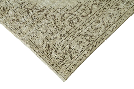 6x9 Beige Turkish Vintage Area Rug - 41820