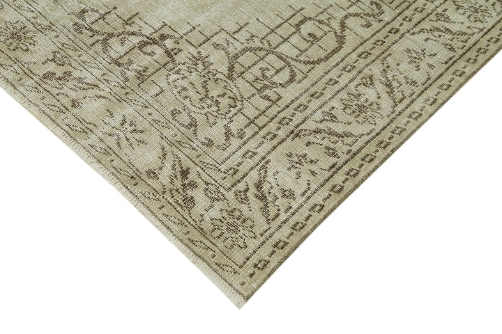 6x9 Beige Turkish Vintage Area Rug - 41820