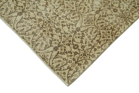 6x9 Beige Turkish Vintage Area Rug - 41829