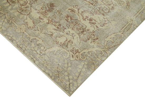 5x9 Beige Turkish Vintage Area Rug - 41830