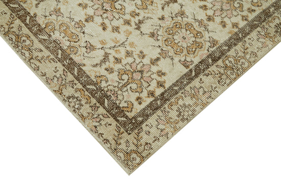 6x10 Beige Turkish Vintage Area Rug - 41842