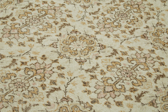6x10 Beige Turkish Vintage Area Rug - 41842