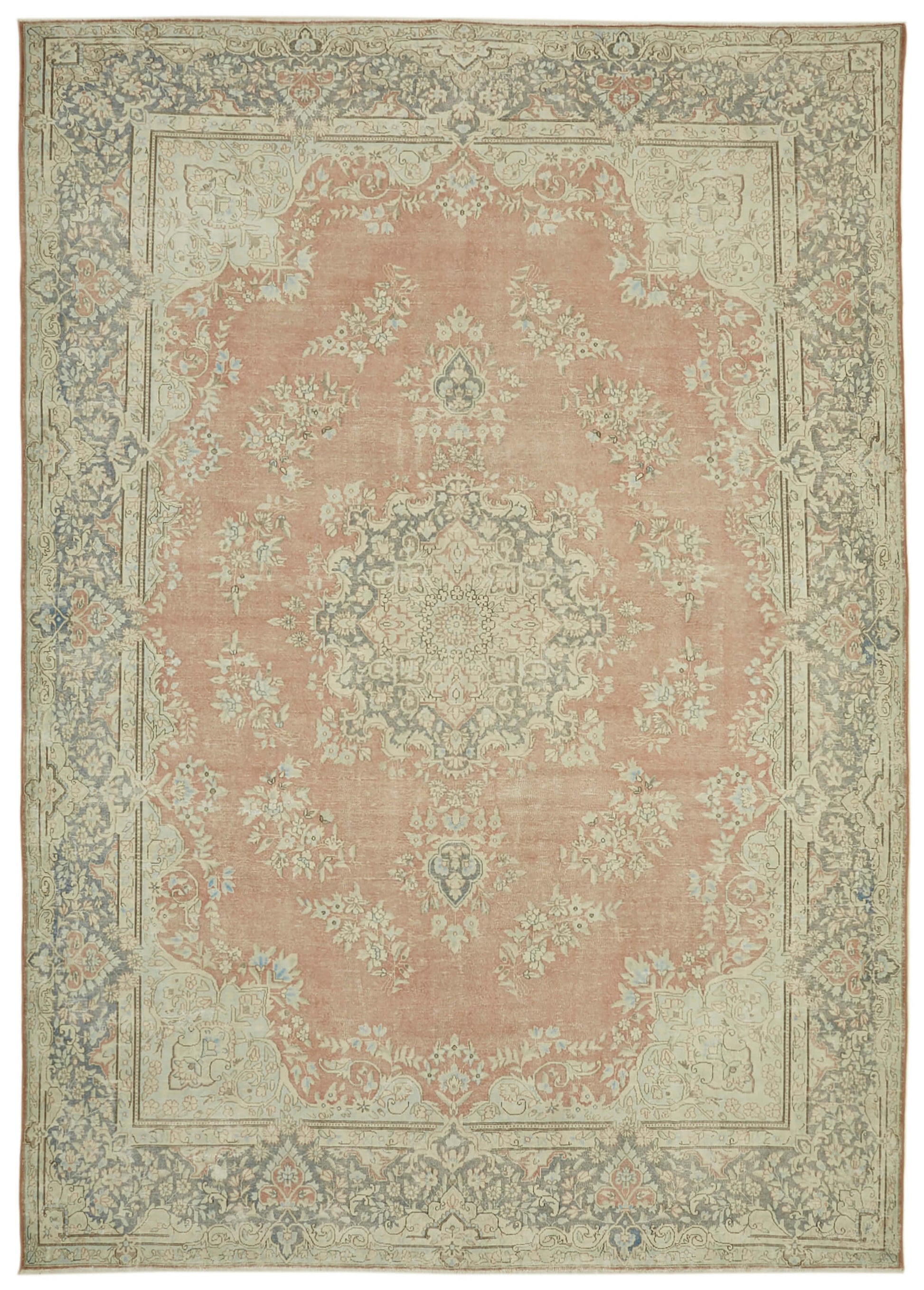 10x14 Beige Vintage Large Area Rug - 41861