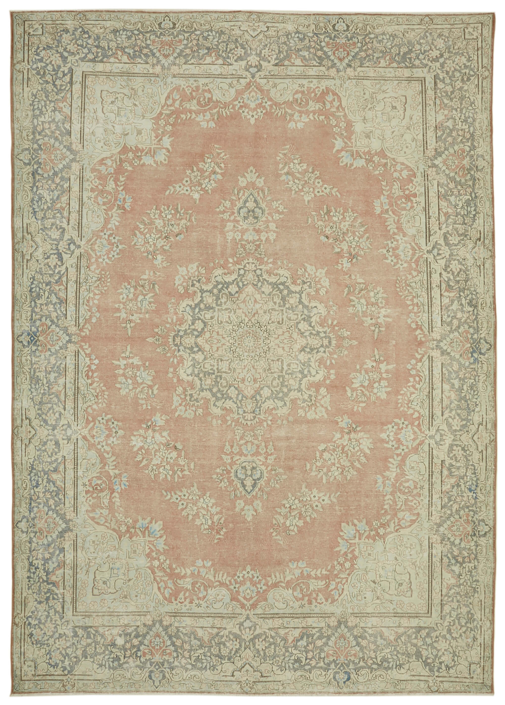 10x14 Beige Vintage Large Area Rug - 41861