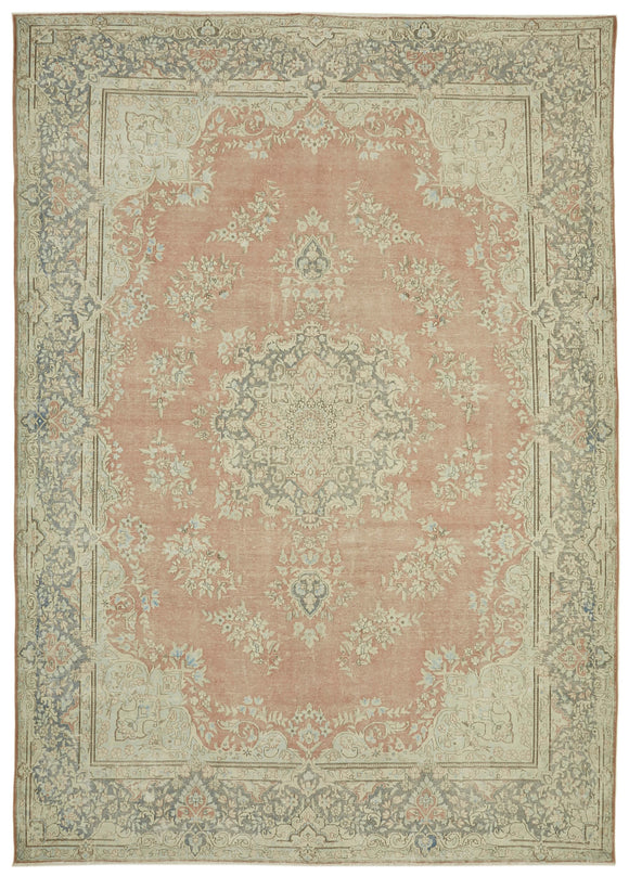 10x14 Beige Vintage Large Area Rug - 41861