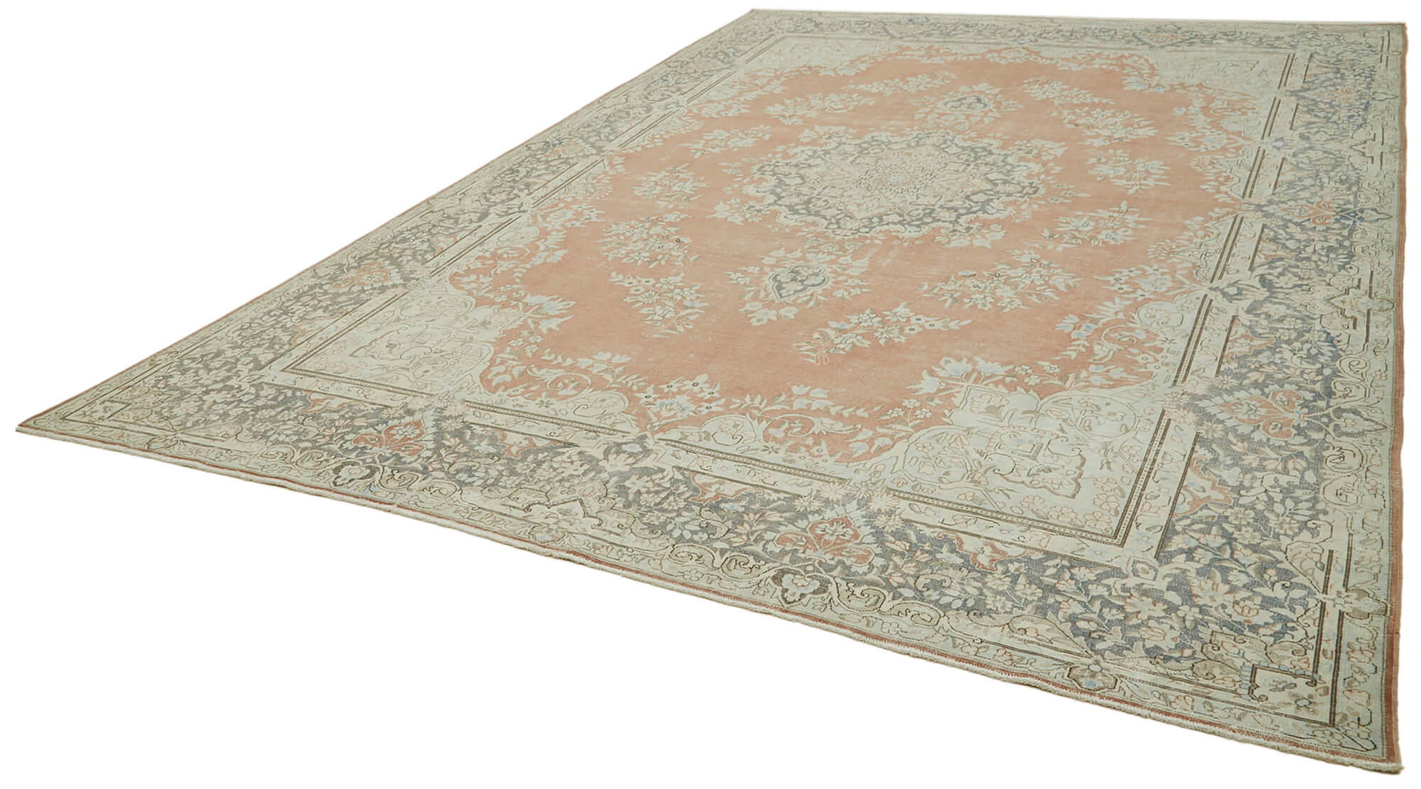 10x14 Beige Vintage Large Area Rug - 41861