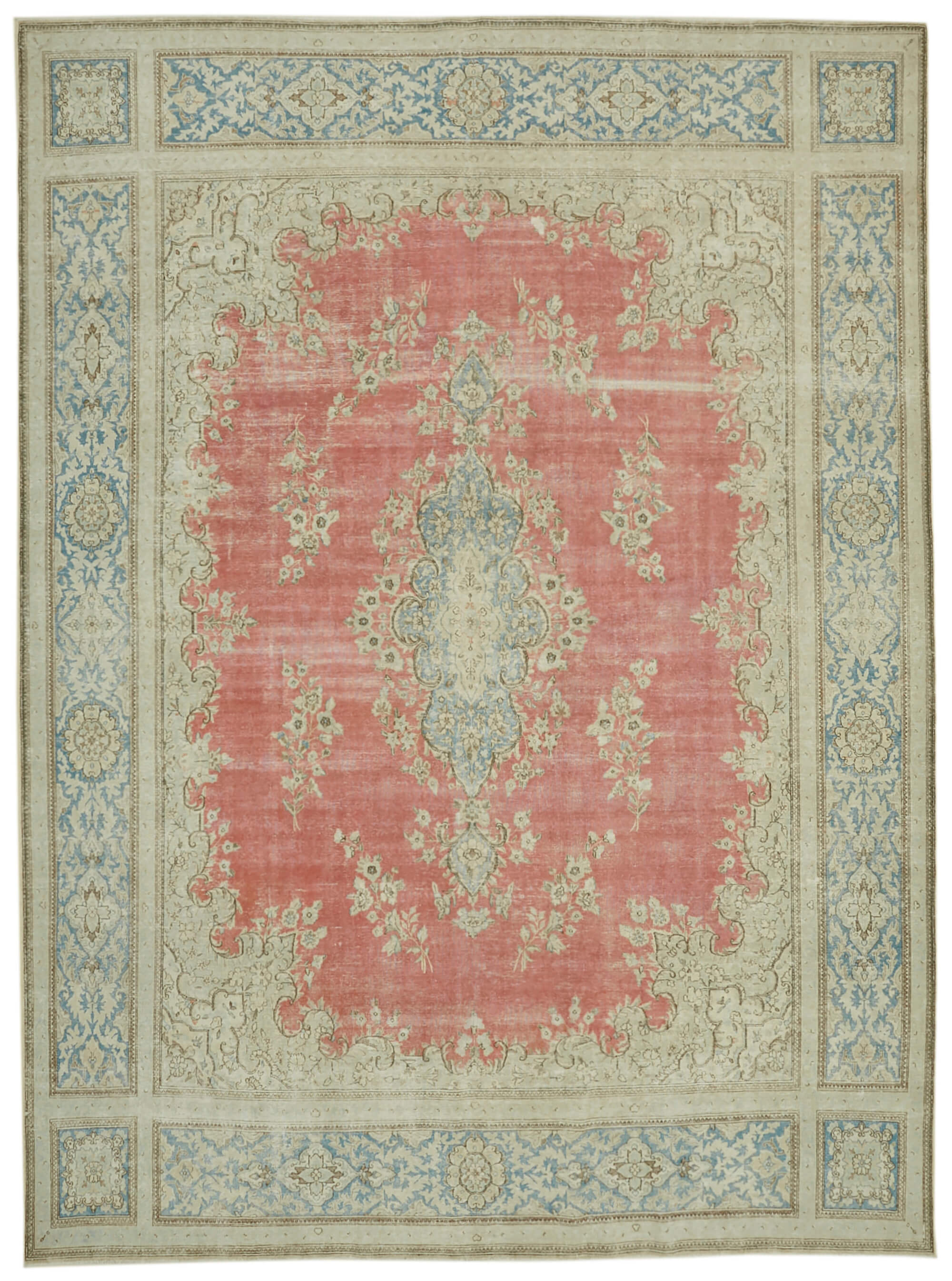 10x13 Beige Vintage Large Area Rug - 41867