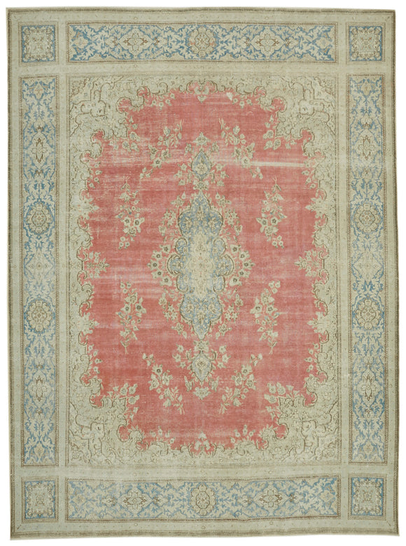 10x13 Beige Vintage Large Area Rug - 41867