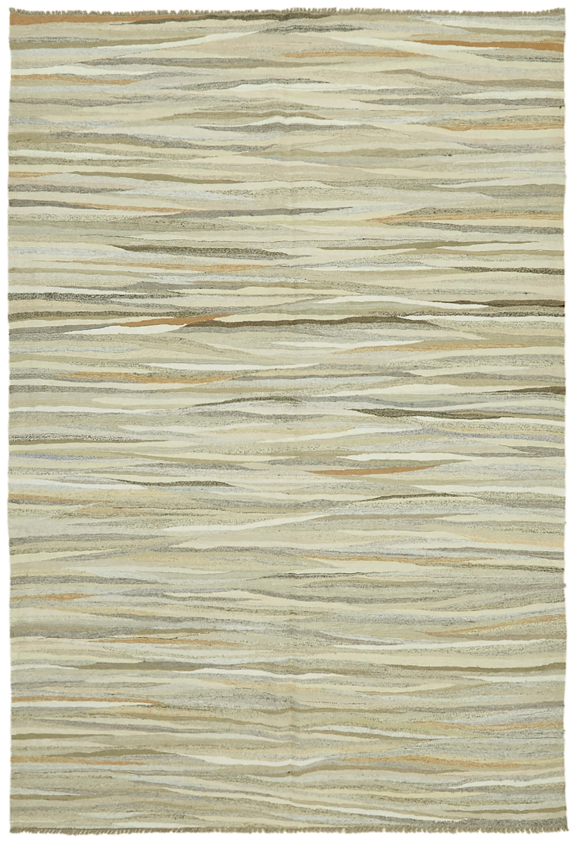 8x12 Beige Hemp Kilim Rug - 41930