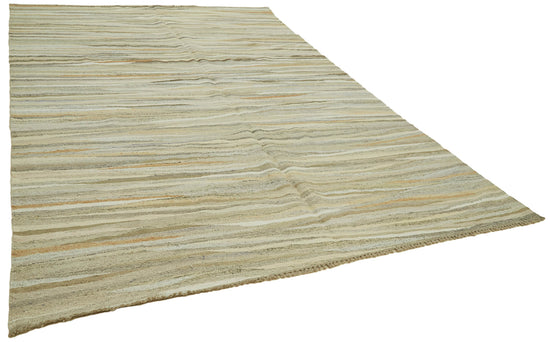 8x12 Beige Hemp Kilim Rug - 41930