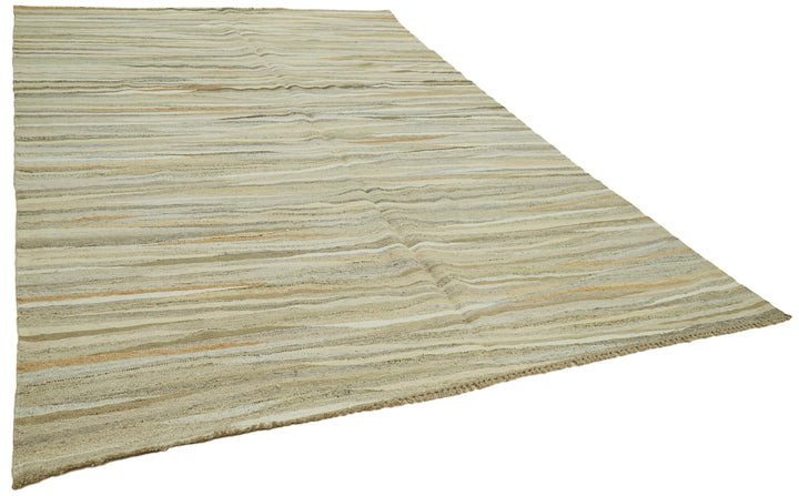 8x12 Beige Hemp Kilim Rug - 41930