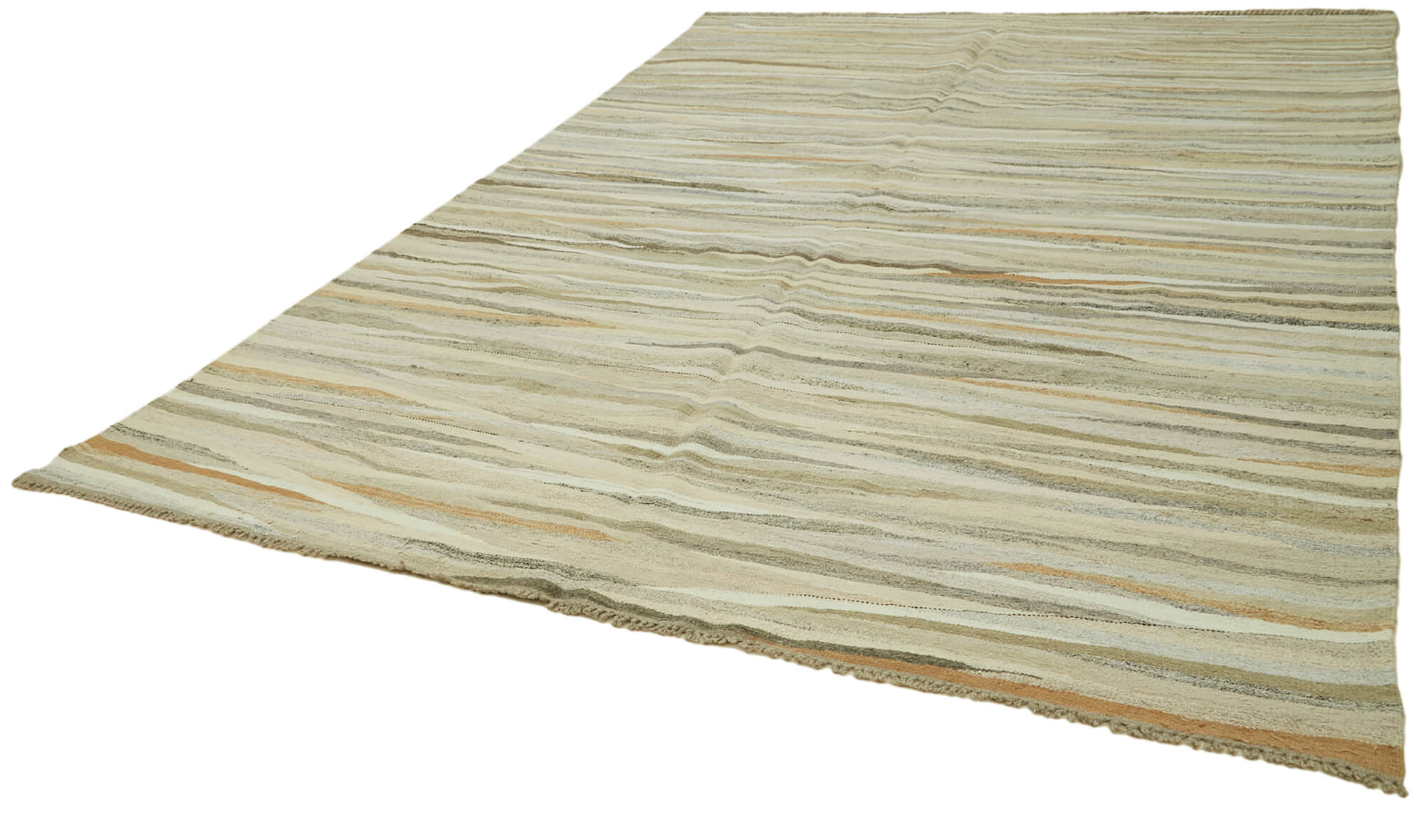8x12 Beige Hemp Kilim Rug - 41930