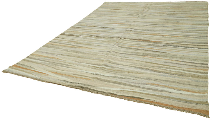 8x12 Beige Hemp Kilim Rug - 41930