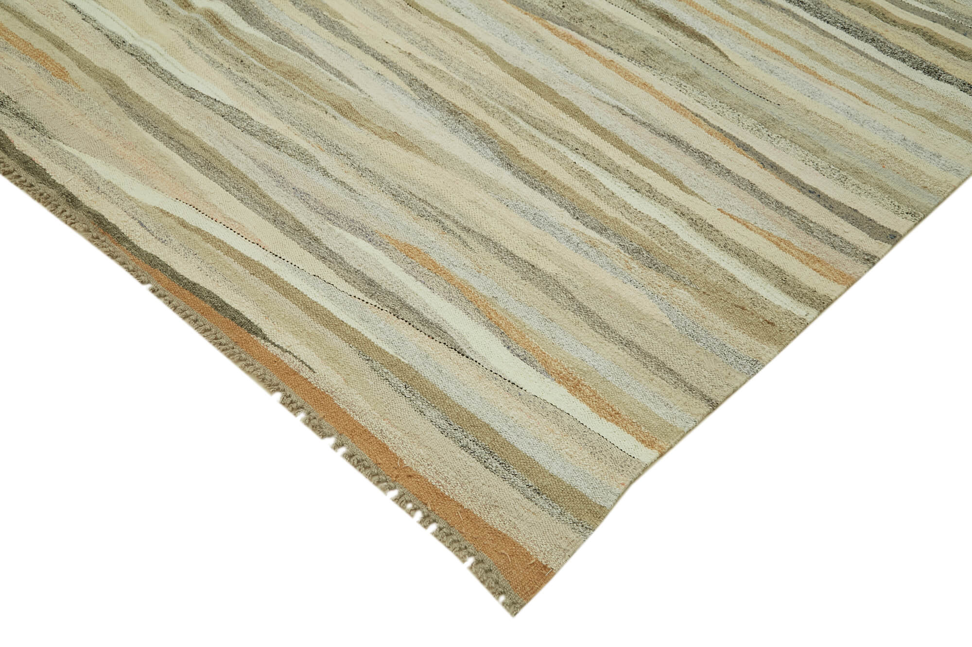 8x12 Beige Hemp Kilim Rug - 41930