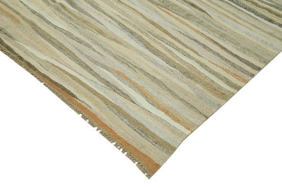 8x12 Beige Hemp Kilim Rug - 41930