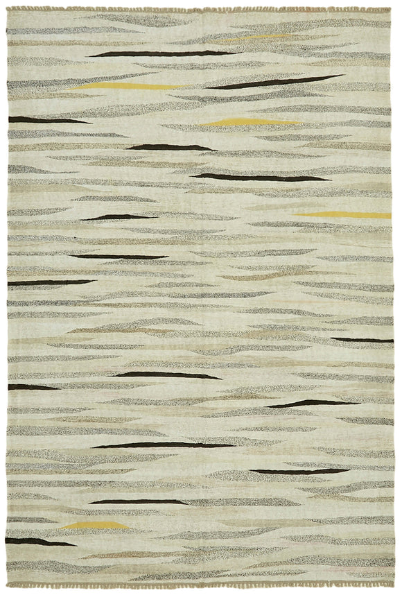 8x12 Beige Hemp Kilim Rug - 41931