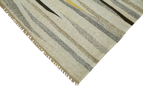 8x12 Beige Hemp Kilim Rug - 41931