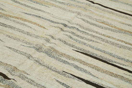 8x12 Beige Hemp Kilim Rug - 41931