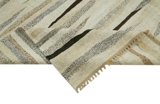8x12 Beige Hemp Kilim Rug - 41931