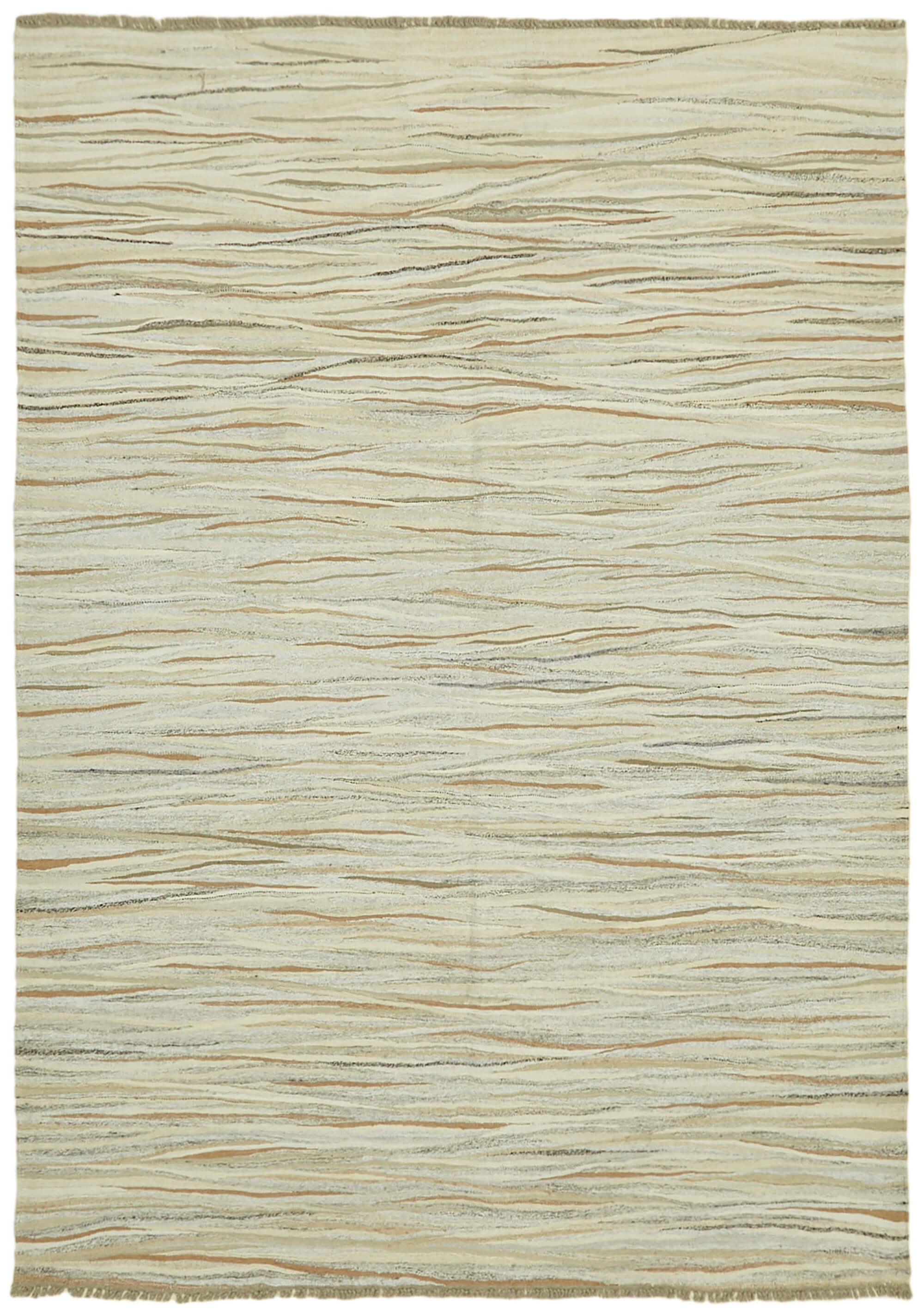 8x11 Beige Hemp Kilim Rug - 41933