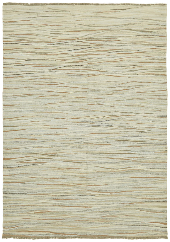 8x11 Beige Hemp Kilim Rug - 41933