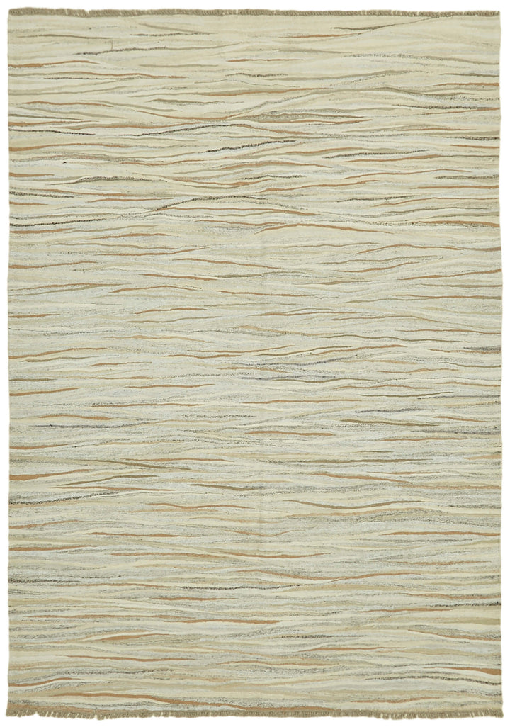 8x11 Beige Hemp Kilim Rug - 41933