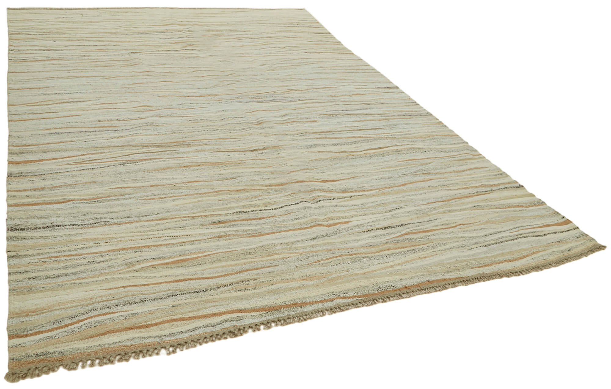 8x11 Beige Hemp Kilim Rug - 41933
