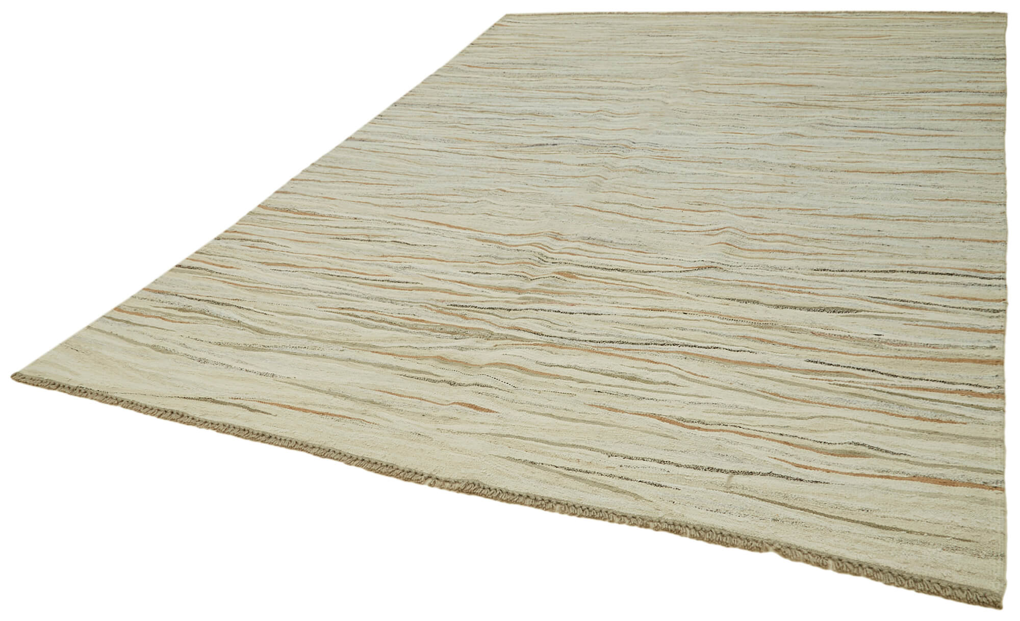 8x11 Beige Hemp Kilim Rug - 41933