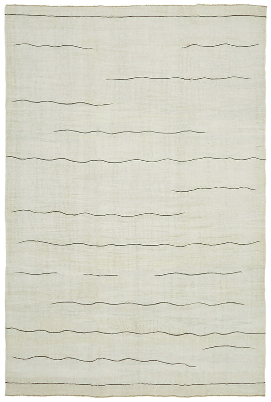 9x14 Beige Hemp Kilim Rug - 41937