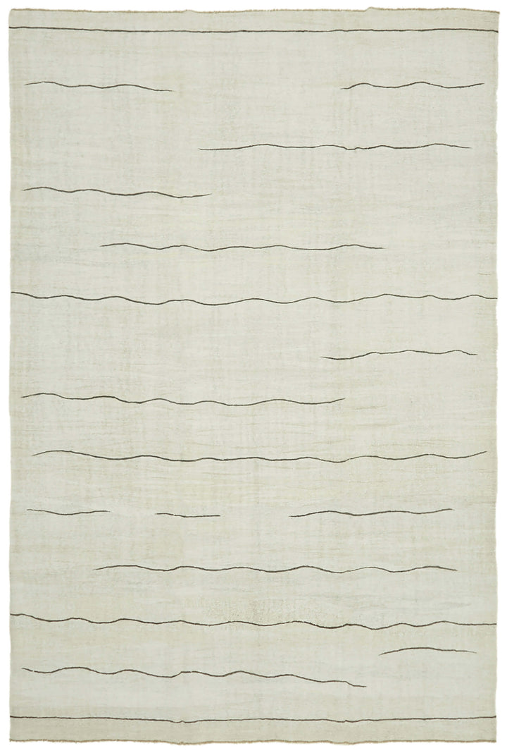 9x14 Beige Hemp Kilim Rug - 41937