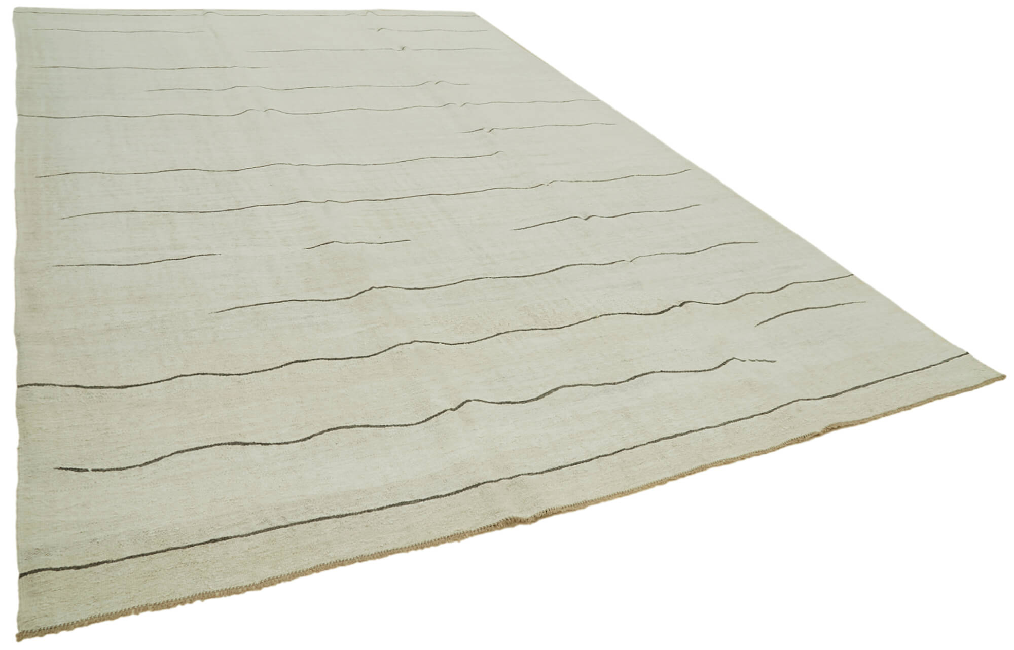 9x14 Beige Hemp Kilim Rug - 41937