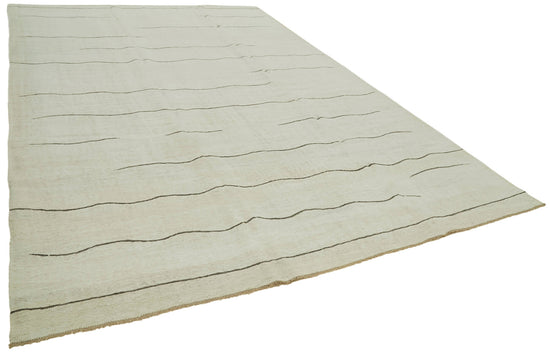 9x14 Beige Hemp Kilim Rug - 41937