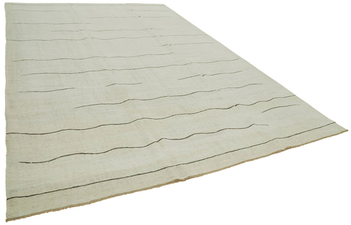 9x14 Beige Hemp Kilim Rug - 41937