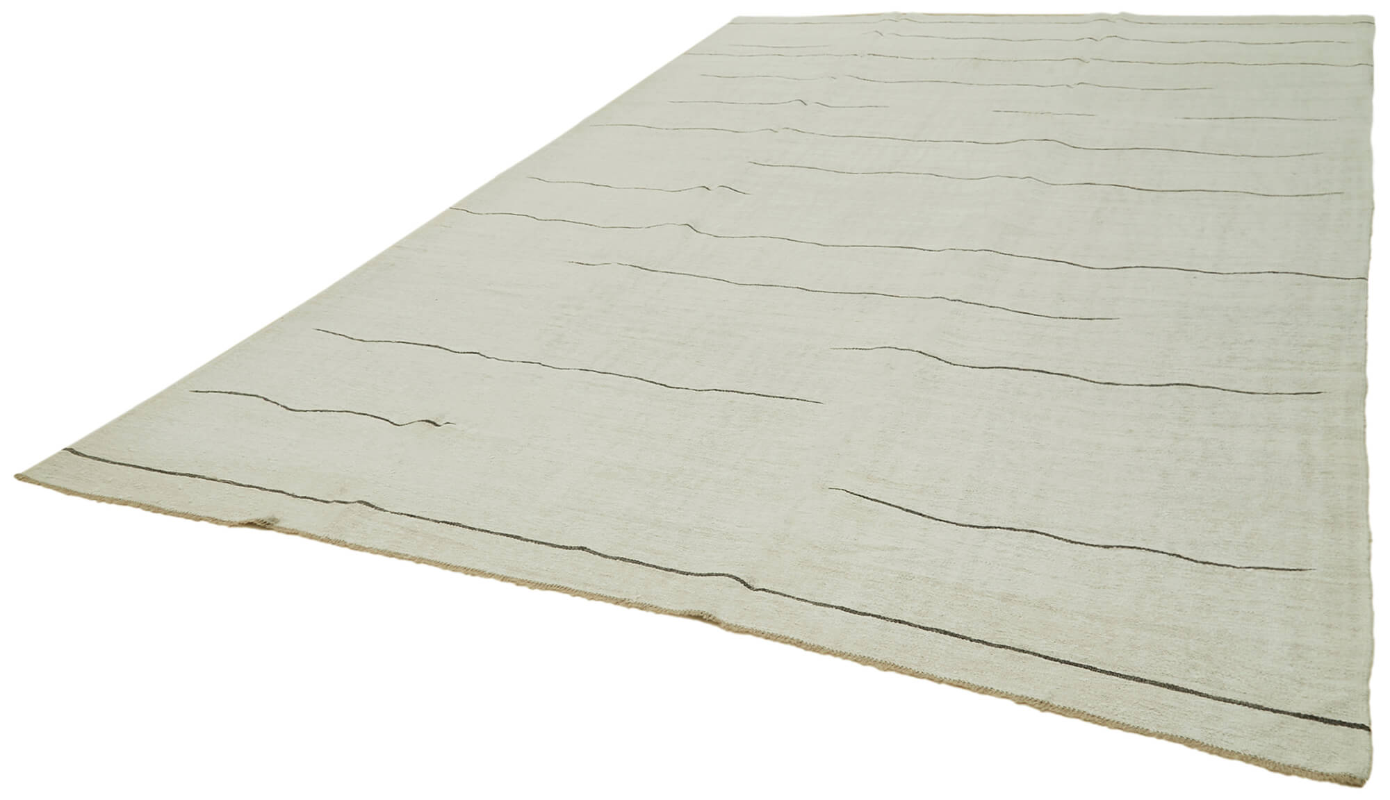 9x14 Beige Hemp Kilim Rug - 41937