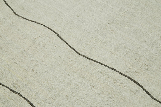 9x14 Beige Hemp Kilim Rug - 41937
