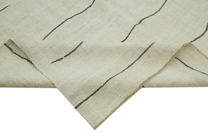 9x14 Beige Hemp Kilim Rug - 41937