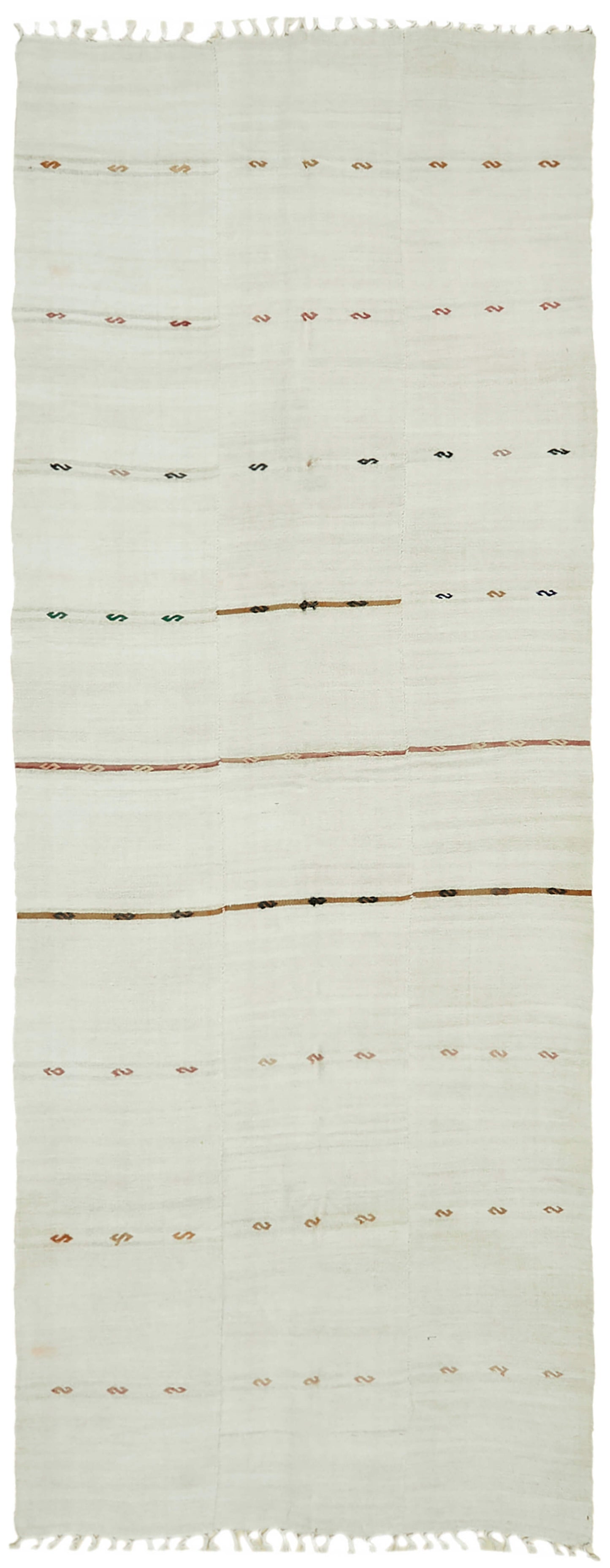 6x15 White Hemp Kilim Rug - 41940