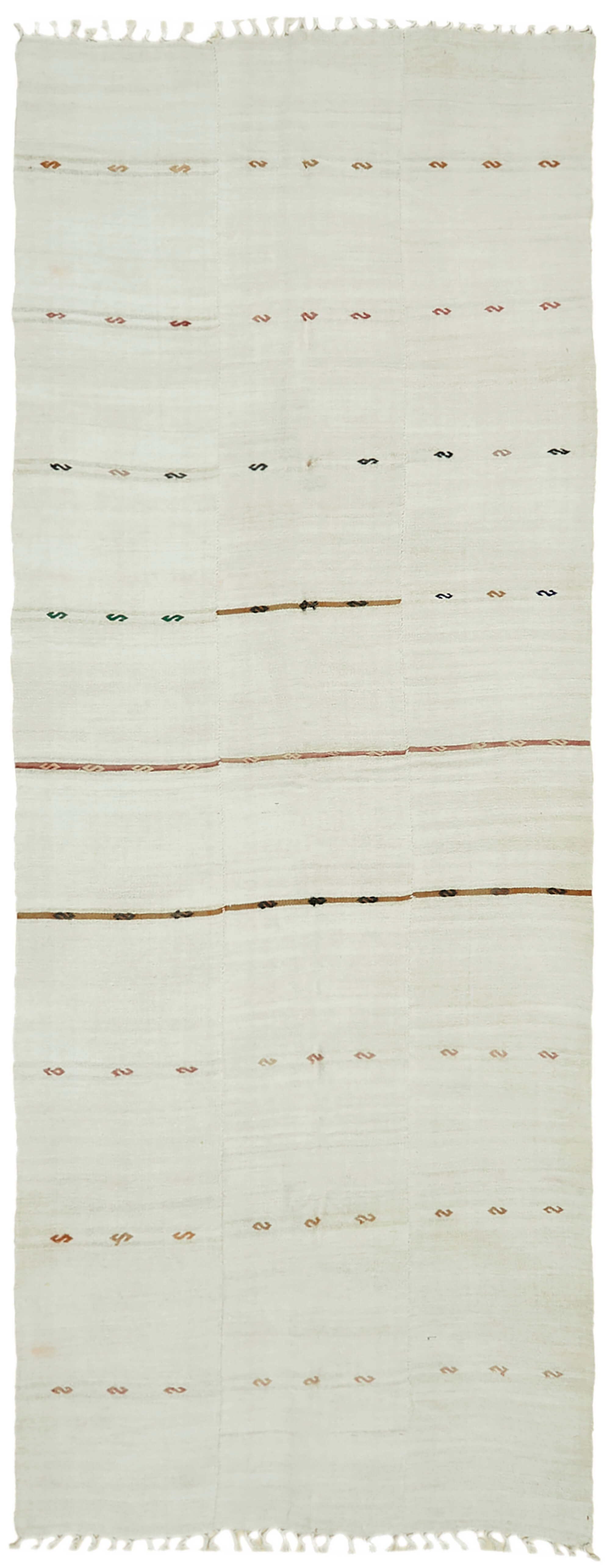 6x15 White Hemp Kilim Rug - 41940