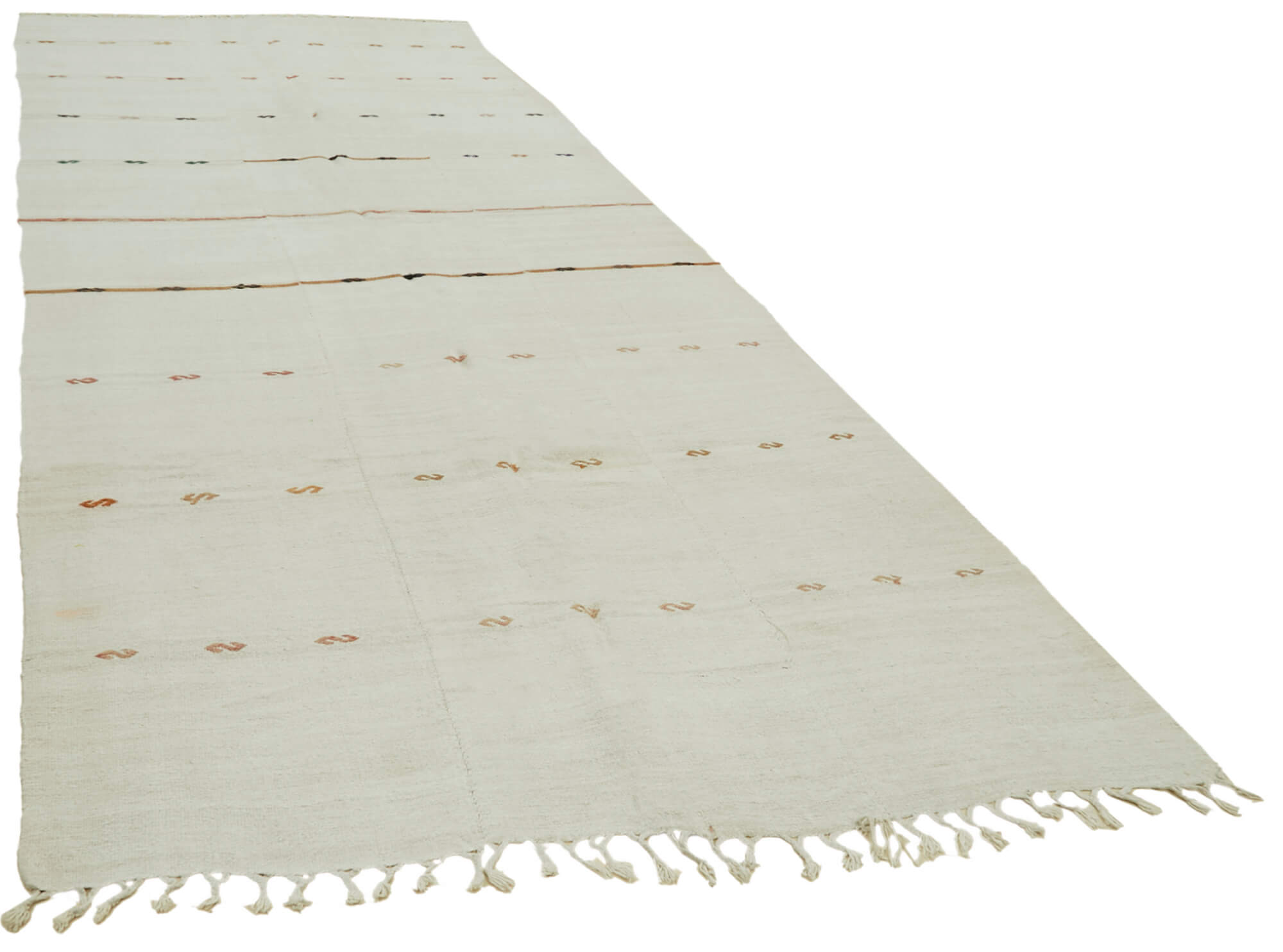 6x15 White Hemp Kilim Rug - 41940