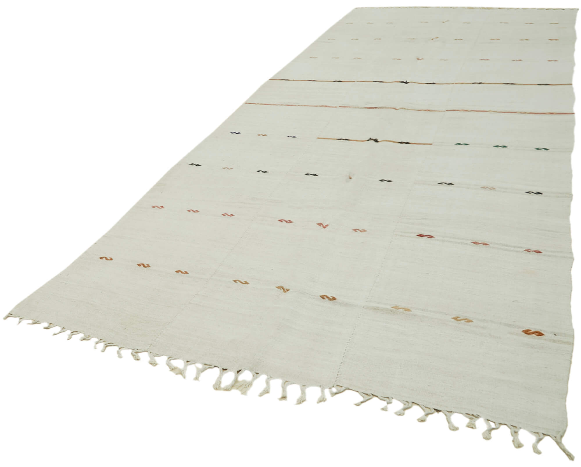 6x15 White Hemp Kilim Rug - 41940
