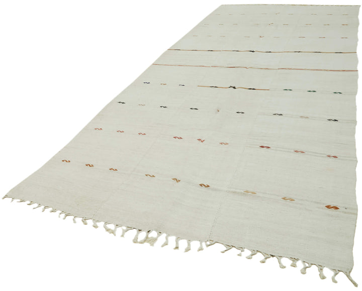 6x15 White Hemp Kilim Rug - 41940