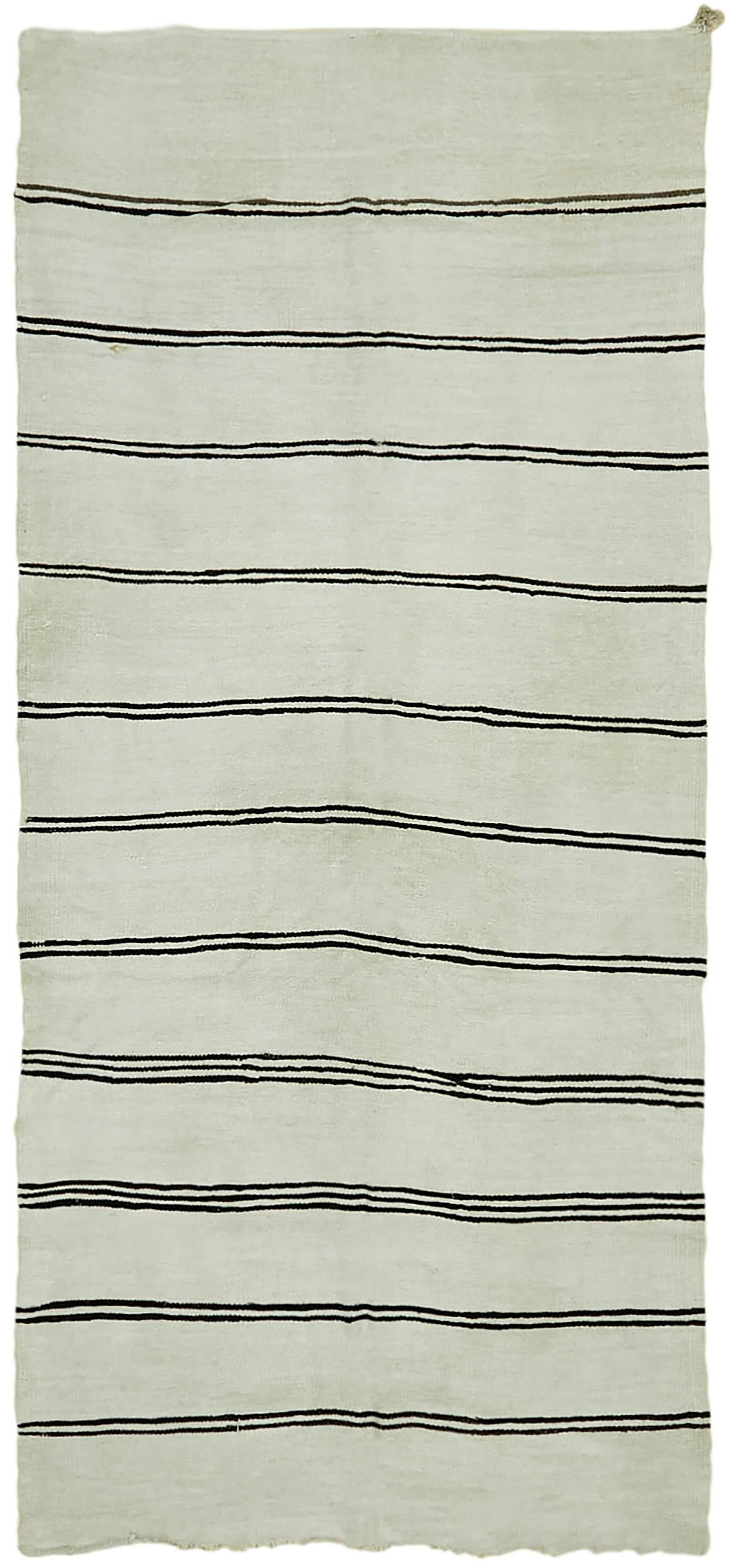 5x12 White Hemp Kilim Rug - 41941