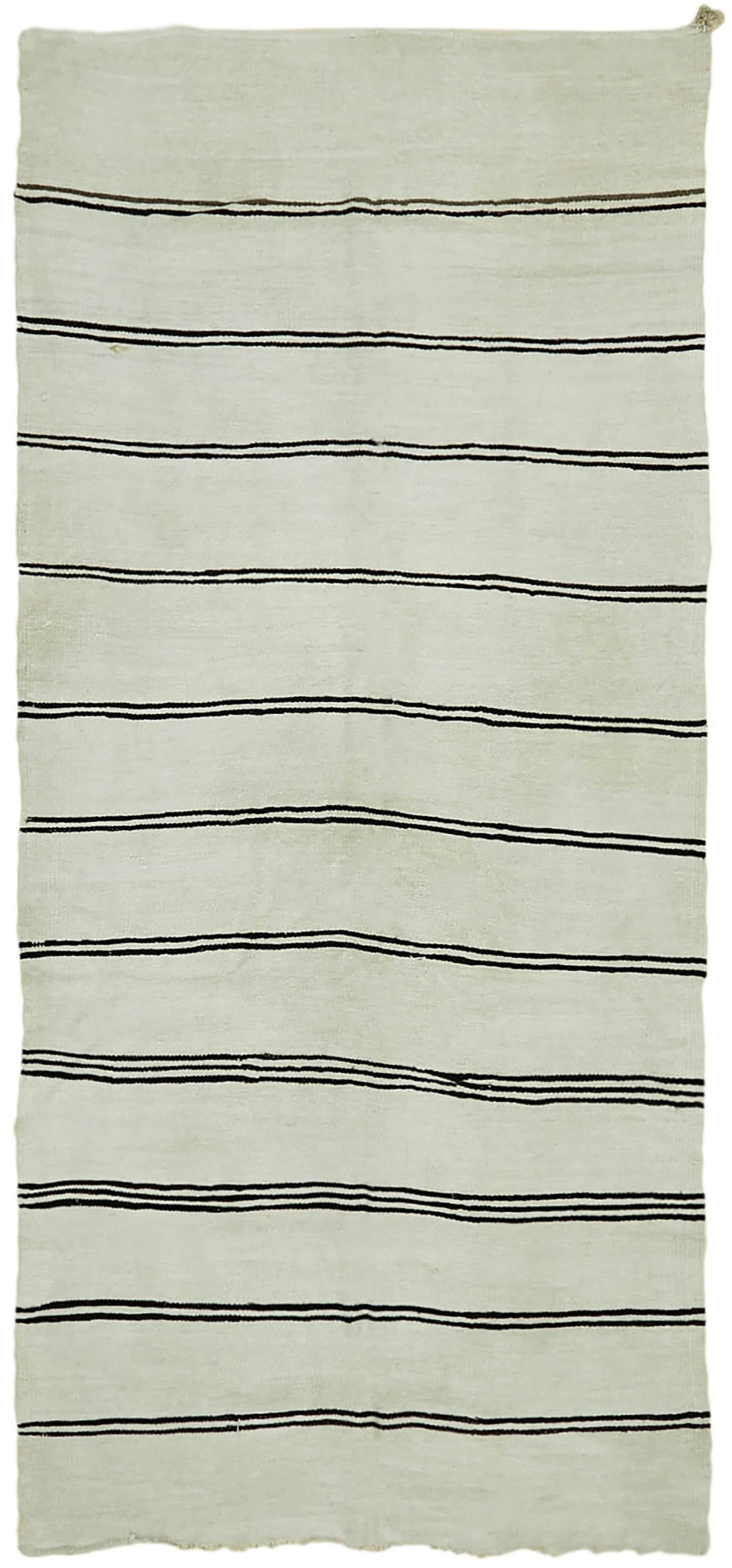 5x12 White Hemp Kilim Rug - 41941