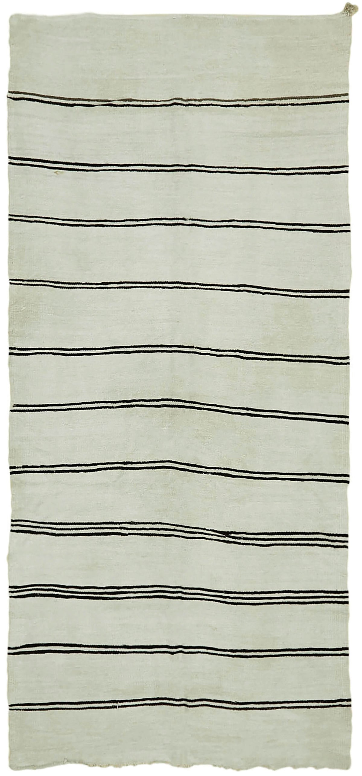 5x12 White Hemp Kilim Rug - 41941