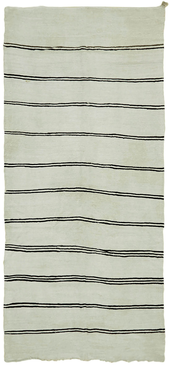 5x12 White Hemp Kilim Rug - 41941